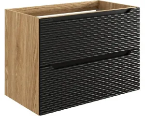 Comad Závesná skrinka Ocean s umývadlom 120 cm čierna/dub olejovaný