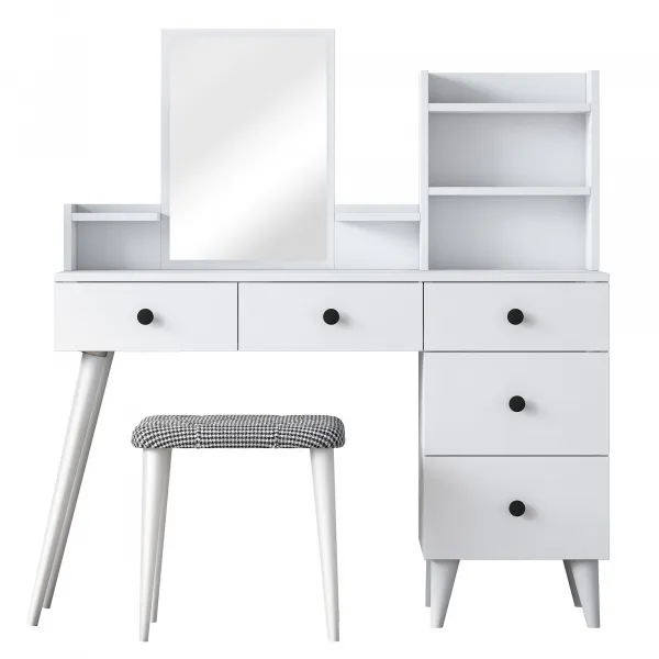 Kalune Design Toaletní stolek Margot 01 se stoličkou bílý