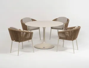 Verona okrúhly stôl Ø120 cm slonovinový