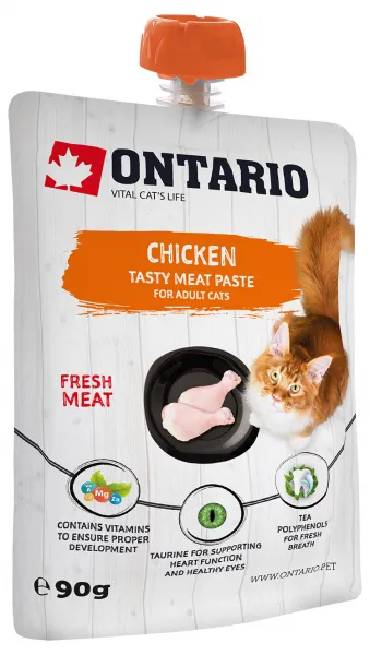 Ontario mäsová pasta pre mačky kura 90 g