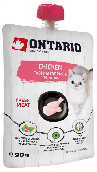 Ontario mäsová pasta pre mačiatka kura 90 g