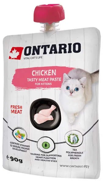 Ontario mäsová pasta pre mačiatka kura 90 g