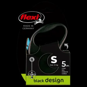 Flexi vôdzka Black Design lanko S 5 m modré