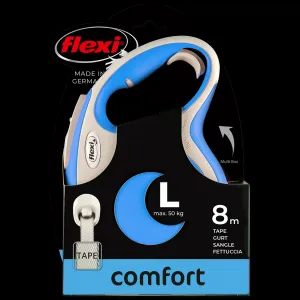 Flexi vôdzka New Comfort páska L 8 m modrá