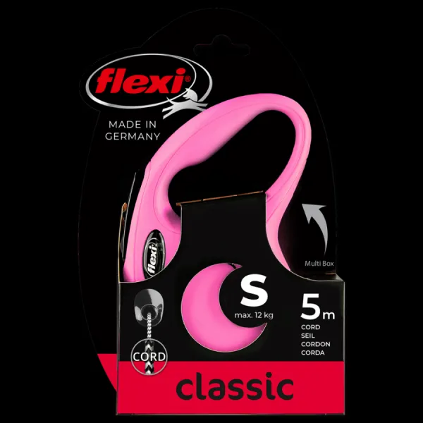 Flexi vôdzka Black Design lanko S 5 m ružové