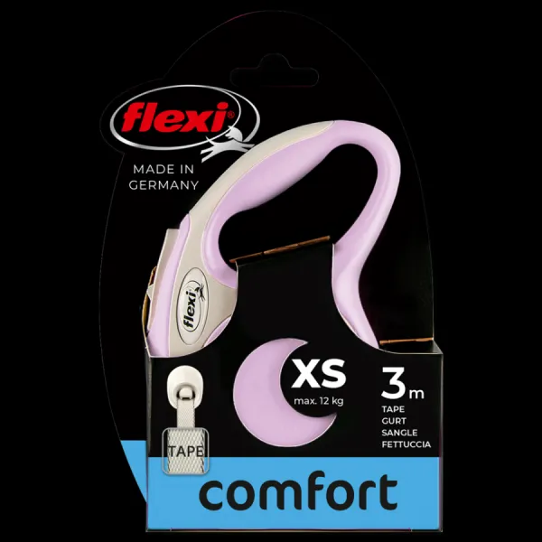 Flexi vôdzka New Comfort páska XS 3 m ružová