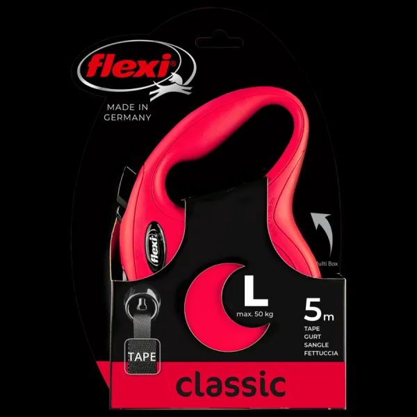 Voditko Flexi Classic New paska L 5m červené