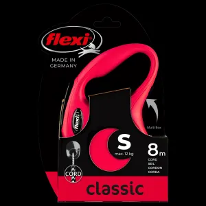 Voditko Flexi Classic New lanko S 8m cervene