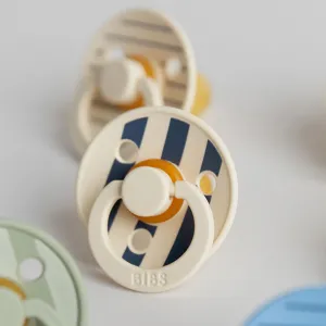 BIBS STUDIO Cumlíky z prírodného kaučuku Colour Pin 2ks - veľkosť 2 - Ivory Steel Blue Mix