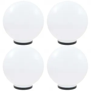 vidaXL LED lampy v tvare gule 4 ks 40 cm PMMA