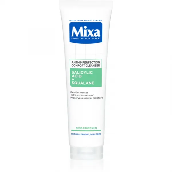 MIXA Anti-Imperfection Comfort Cleanser čistiaci pleťový gél proti nedokonalostiam aknóznej pleti 150 ml