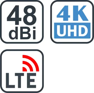 EVOLVEO Jade 2 LTE, 48dBi aktivní venkovní anténa DVB-T/T2, LTE filtr