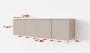 ArtPK Závesný TV stolík BIANCO | 140 cm