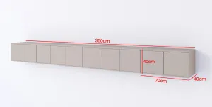 ArtPK Závesný TV stolík BIANCO | 350 cm