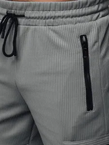 Moderné kapsáčové joggery šedé