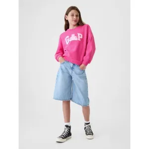 GAP LOGO CREW Dievčenská mikina, ružová, veľkosť