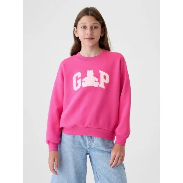 GAP LOGO CREW Dievčenská mikina, ružová, veľkosť