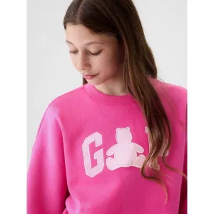 GAP LOGO CREW Dievčenská mikina, ružová, veľkosť