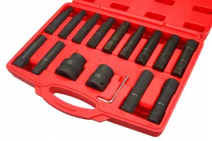 Marpol M58265 – sada rázových hlavíc 3/4" (imbus, Torx, E-profil, 16 ks)