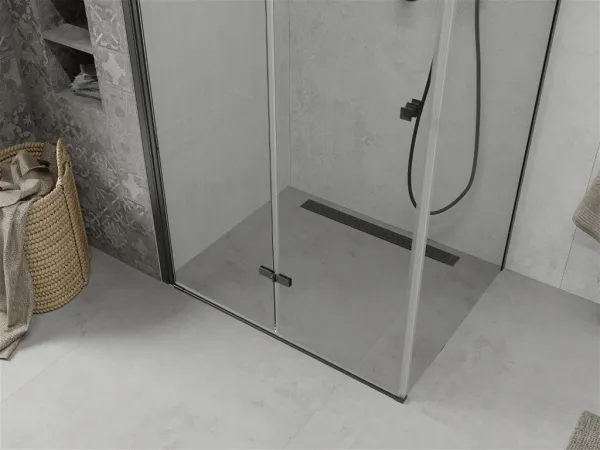MEXEN/S - LIMA sprchovací kút 90x70, transparent, čierna 856-090-070-70-00