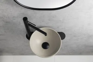 SAPHO - MINOR betónové umývadlo na dosku, priemer 26cm, piesková MR26014