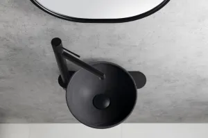 SAPHO - MINOR betónové umývadlo na dosku, priemer 26cm, antracit MR26016