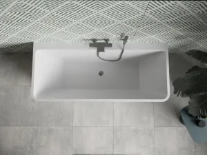 MEXEN/S - Volta vaňa voľne stojaca rohová 150 x 75, biela, sifón a prepad grafit metal 51131507500-95