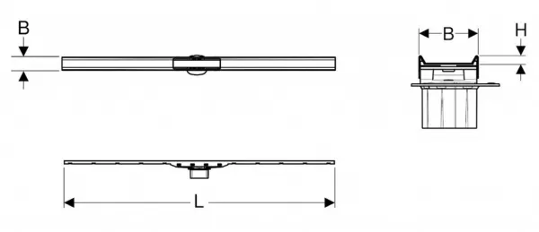 Geberit CleanLine - Nerezový sprchový kanálik 80, 300-1300 mm, leštená/kefovaná nerezová 154.441.KS.1