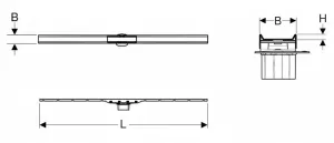 Geberit CleanLine - Nerezový sprchový kanálik 80, 300-1300 mm, leštená/kefovaná nerezová 154.441.KS.1