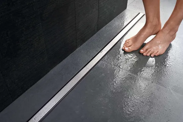 Geberit CleanLine - Nerezový sprchový kanálik 80, 300-1300 mm, leštená/kefovaná nerezová 154.441.KS.1
