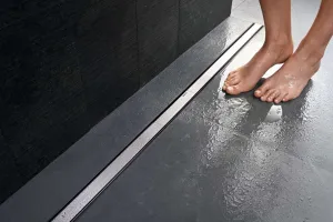 Geberit CleanLine - Nerezový sprchový kanálik 80, 300-1300 mm, leštená/kefovaná nerezová 154.441.KS.1