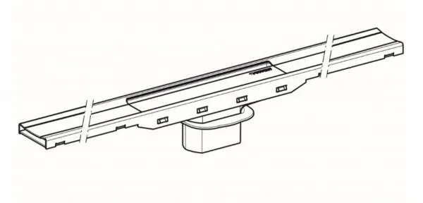 Geberit CleanLine - Nerezový sprchový kanálik 80, 300-1300 mm, leštená/kefovaná nerezová 154.441.KS.1