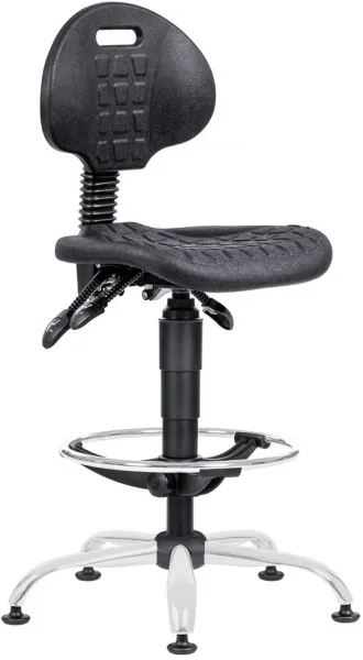 ANTARES dielenská stolička 1290 5159 PU ASYN, chrom, extend, klzáky