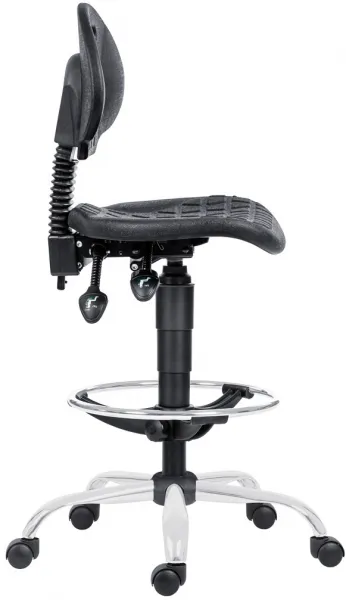 ANTARES pracovná stolička 1290 5150 PU ASYN, chrom, extend, kolieska