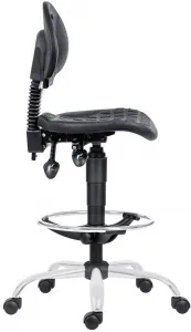 ANTARES pracovná stolička 1290 5150 PU ASYN, chrom, extend, kolieska