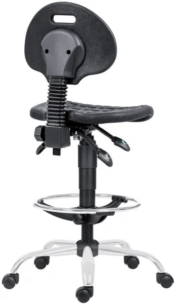 ANTARES pracovná stolička 1290 5150 PU ASYN, chrom, extend, kolieska