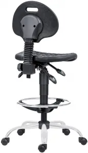 ANTARES pracovná stolička 1290 5150 PU ASYN, chrom, extend, kolieska