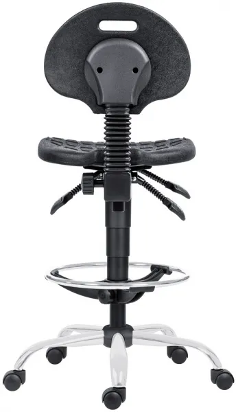 ANTARES pracovná stolička 1290 5150 PU ASYN, chrom, extend, kolieska