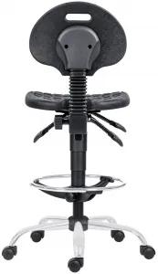 ANTARES pracovná stolička 1290 5150 PU ASYN, chrom, extend, kolieska