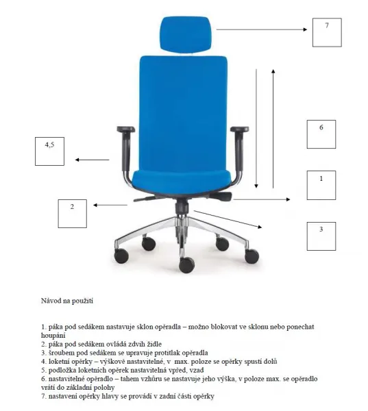 MULTISED Kancelárske kreslo KOMFORT BZJ 1012