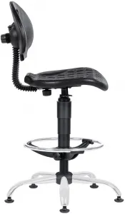 ANTARES dielenská stolička 1290 3159 PU NOR, chrom, extend, klzáky