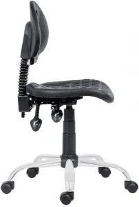 ANTARES pracovná stolička 1290 5100 PU ASYN, chrom, kolieska