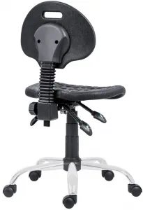 ANTARES pracovná stolička 1290 5100 PU ASYN, chrom, kolieska