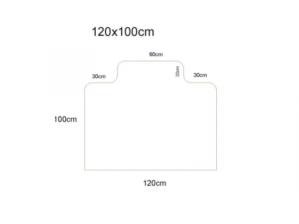 ALOX podložka (120x100) pod stoličky SMARTMATT 5100 PCTQ -na koberce