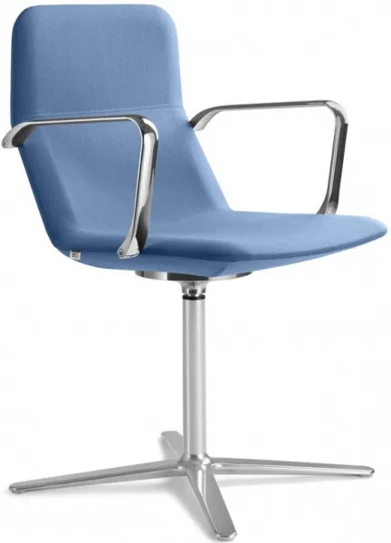 LD SEATING Konferenčné kreslo FLEXI LIGHT, CHL,BR,F25-N6, kríž hliník leštěný