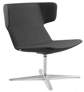 LD SEATING Dizajnové kreslo FLEXI LOUNGE, FL-L-N6, leštený hliník
