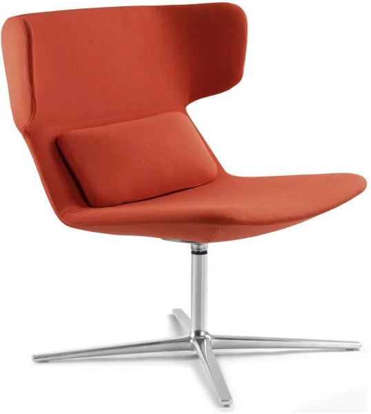 LD SEATING Dizajnové kreslo FLEXI LOUNGE, FL-L-N6, leštený hliník