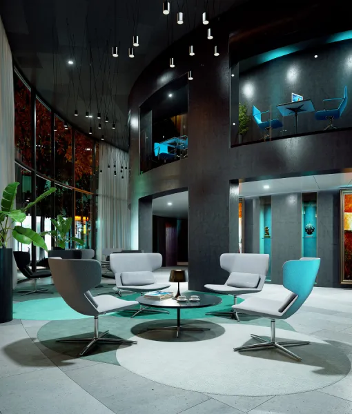 LD SEATING Designové kreslo FLEXI LOUNGE, FL-L-N1, kríž čierny