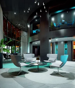 LD SEATING Designové kreslo FLEXI LOUNGE, FL-L-N1, kríž čierny
