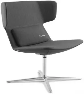 LD SEATING Dizajnové kreslo FLEXI LOUNGE, FL-L-N6, leštený hliník